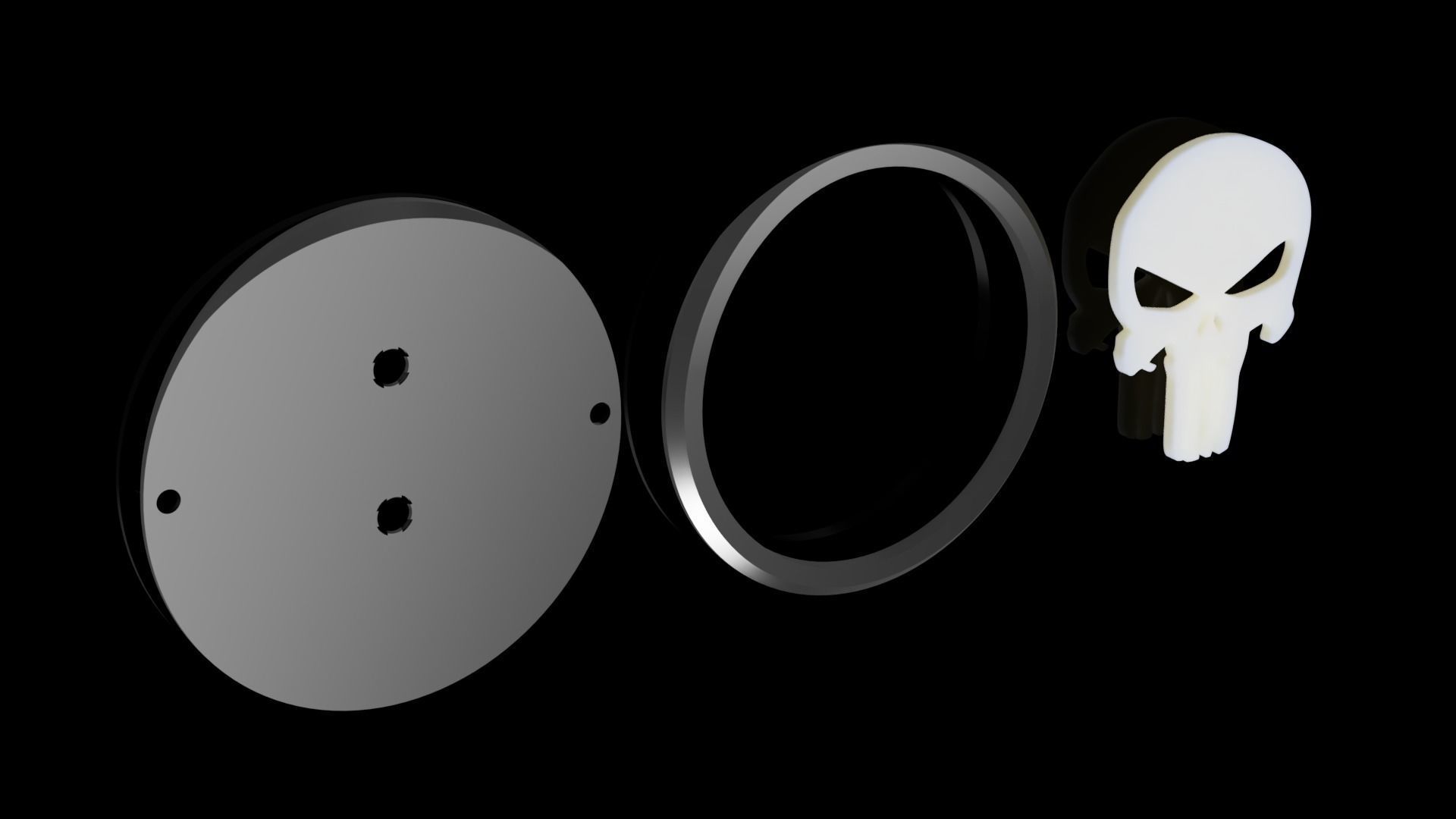 Punisher badge for Holden - Chevy SS - HSV VE-VF models 3D print model_5