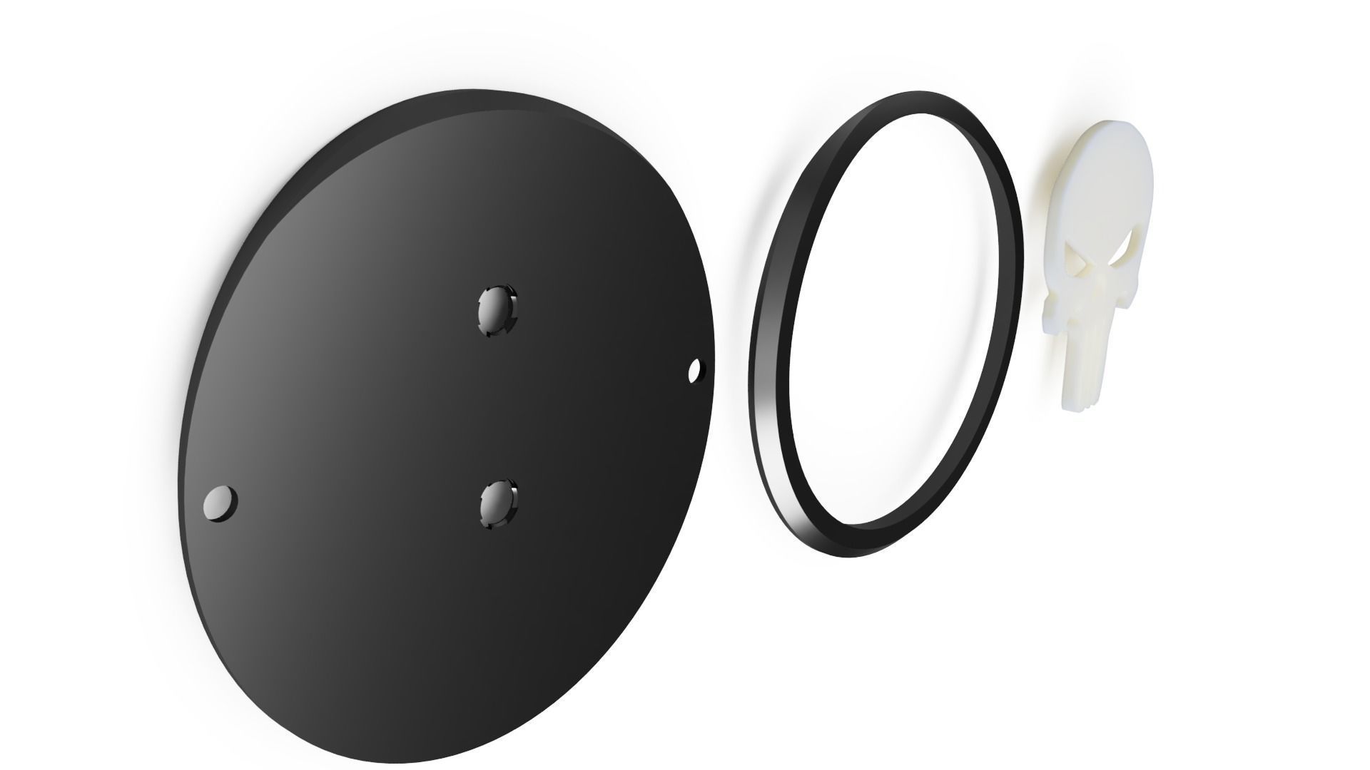 Punisher badge for Holden - Chevy SS - HSV VE-VF models 3D print model_4