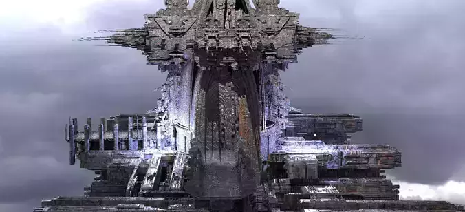 Cyberpunk Relay disruptor City Elite Tower  2  3D model