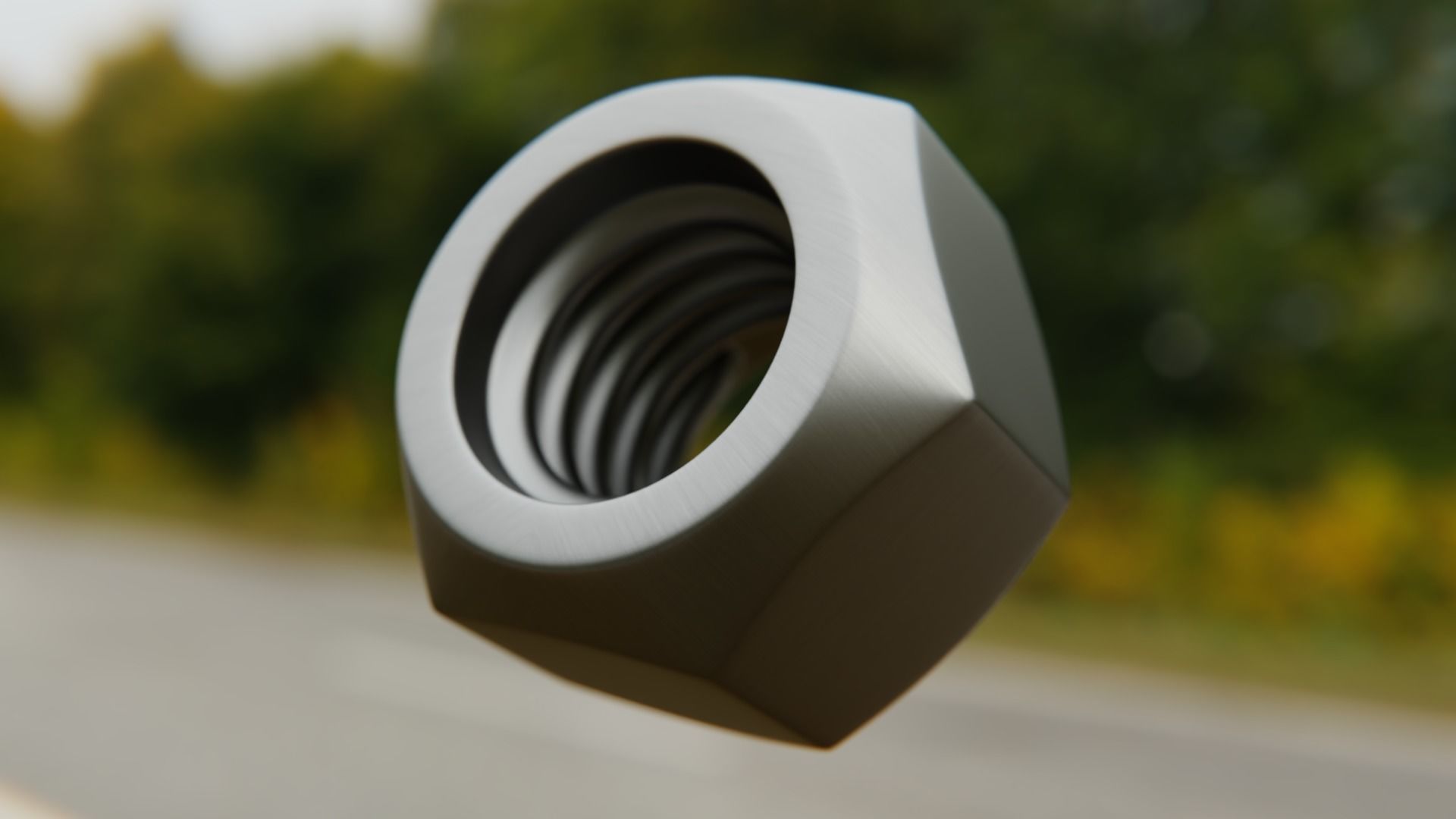 Photorealistic Threaded Hex Nut - Mechanical Part 3D 3D model_2