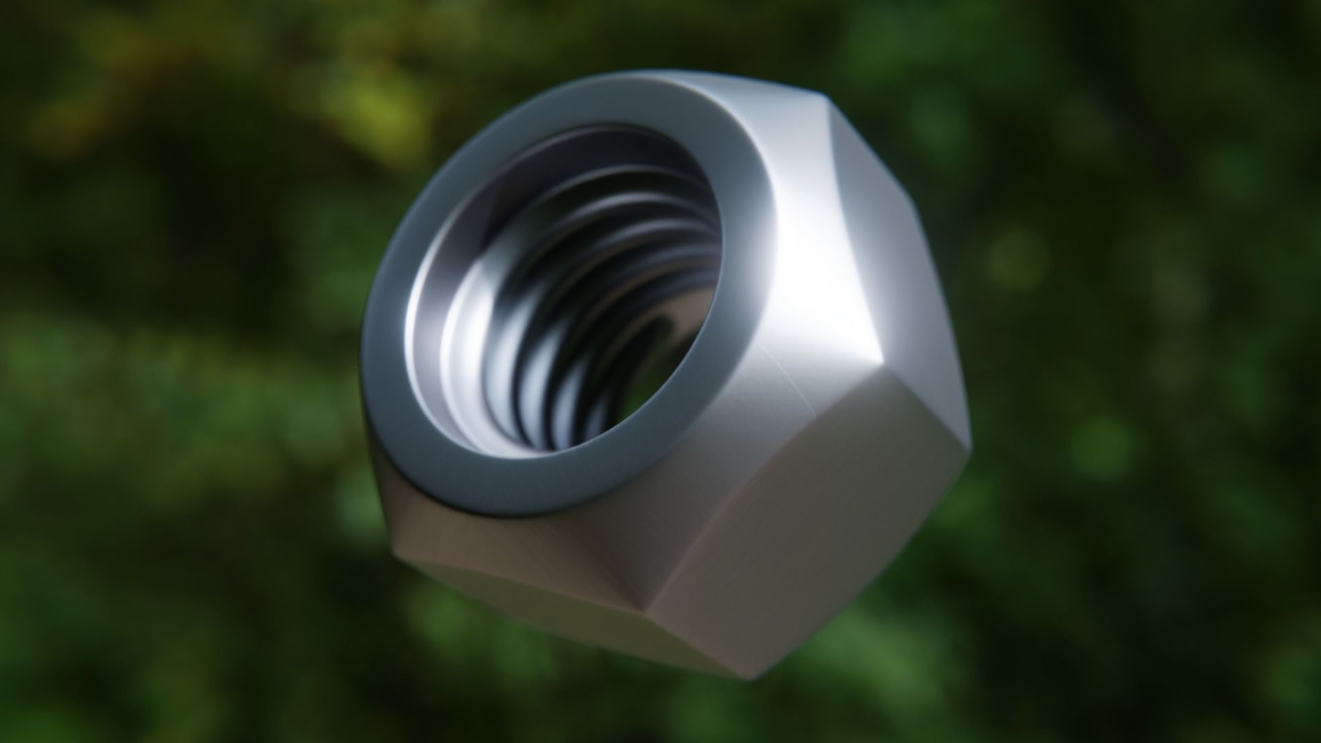 Photorealistic Threaded Hex Nut - Mechanical Part 3D 3D model_6