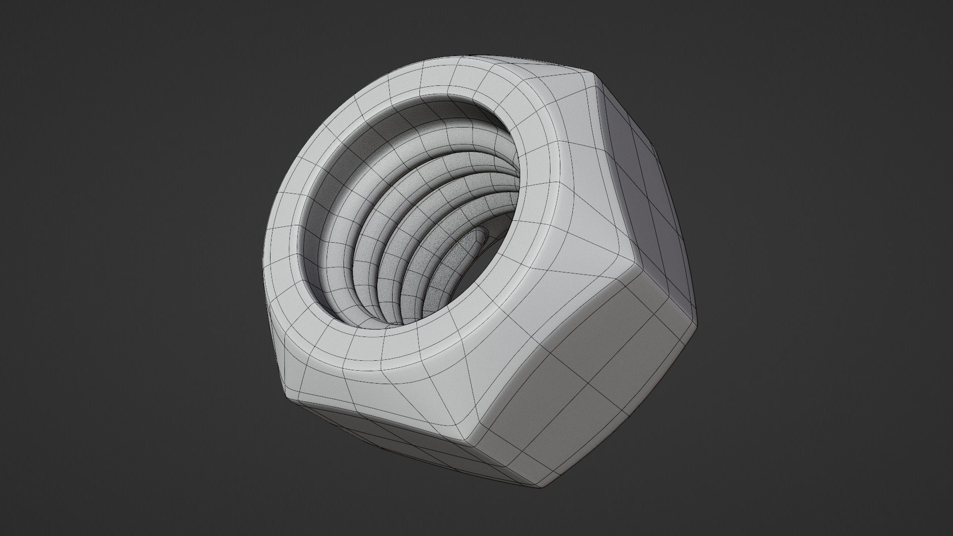 Photorealistic Threaded Hex Nut - Mechanical Part 3D 3D model_8