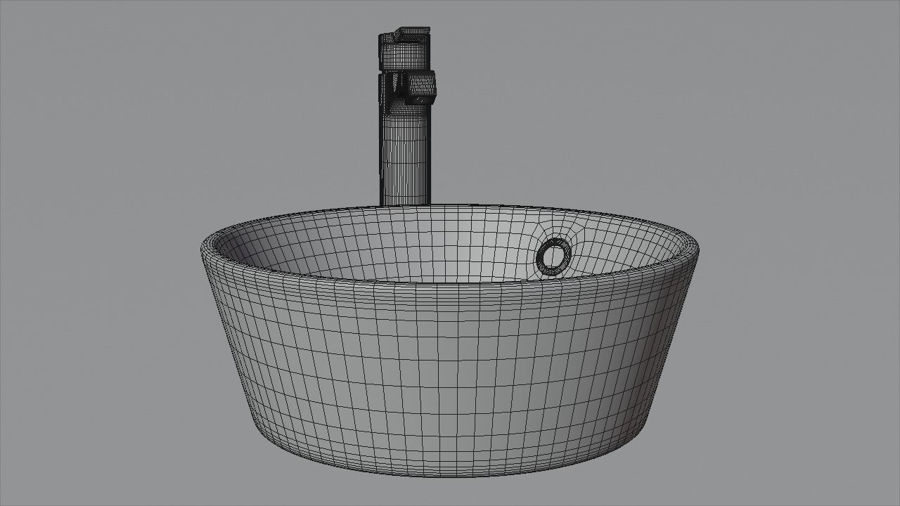 Bathroom sink 3D model_6