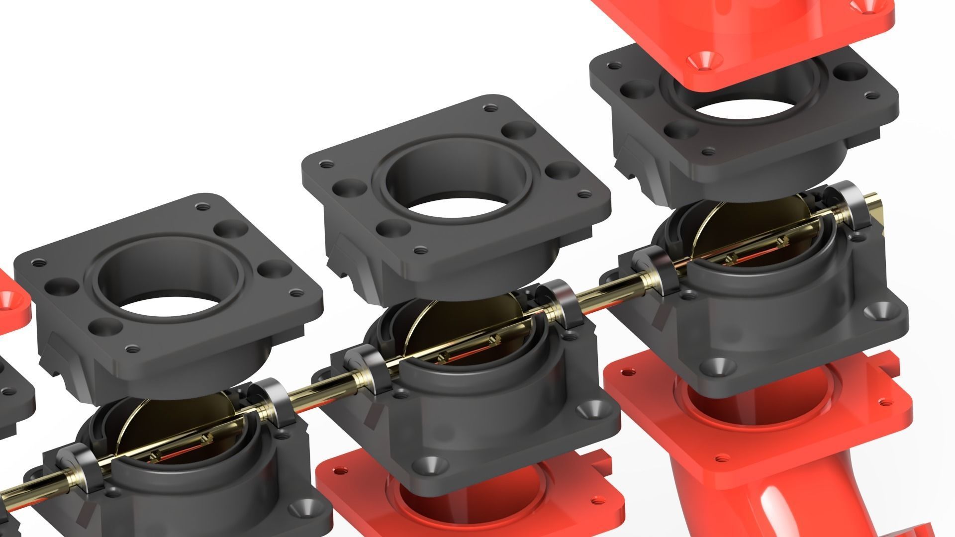 Individual Throttle Body for GM LS3 engines 3D print model_2