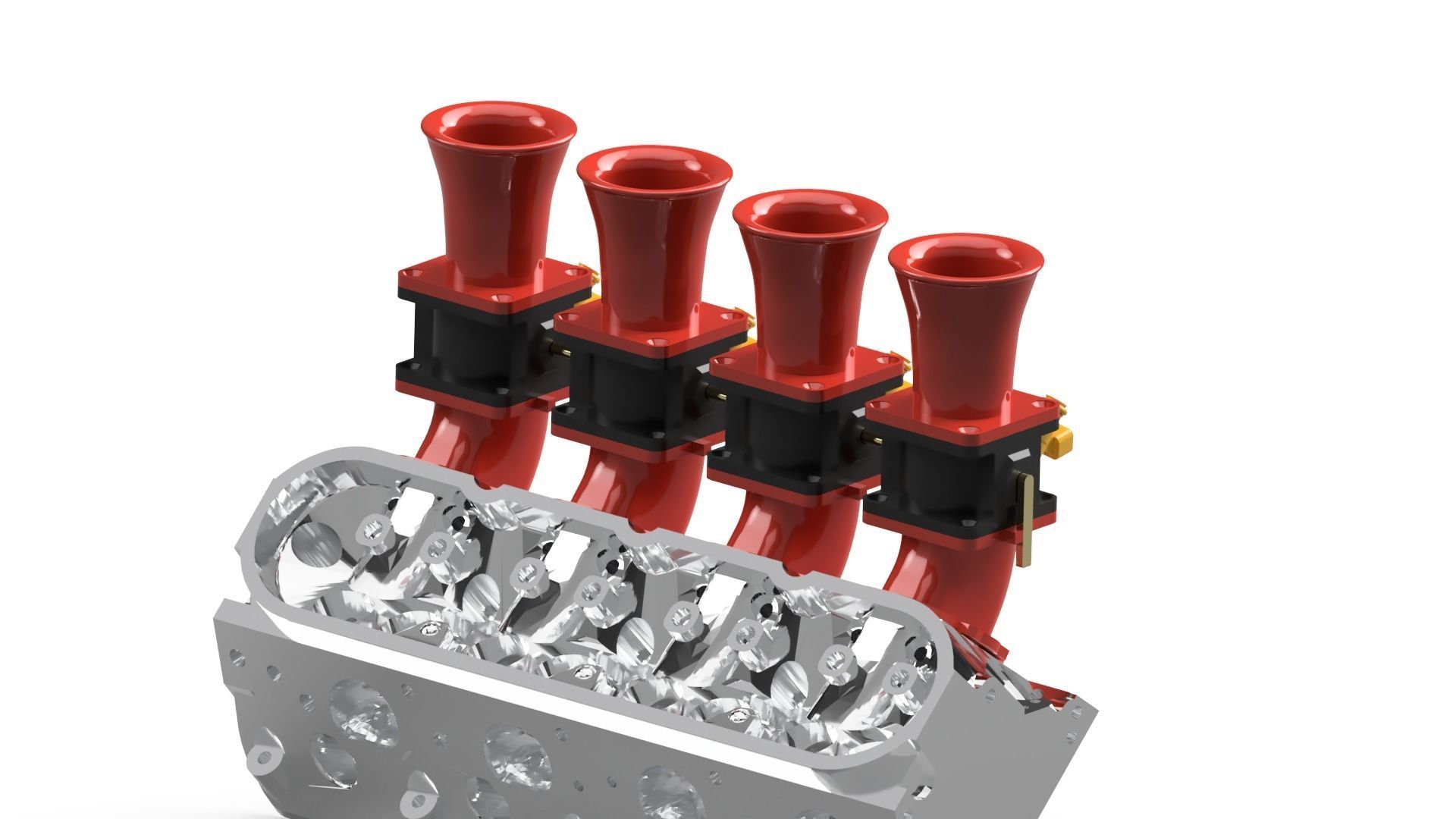 Individual Throttle Body for GM LS3 engines 3D print model_6