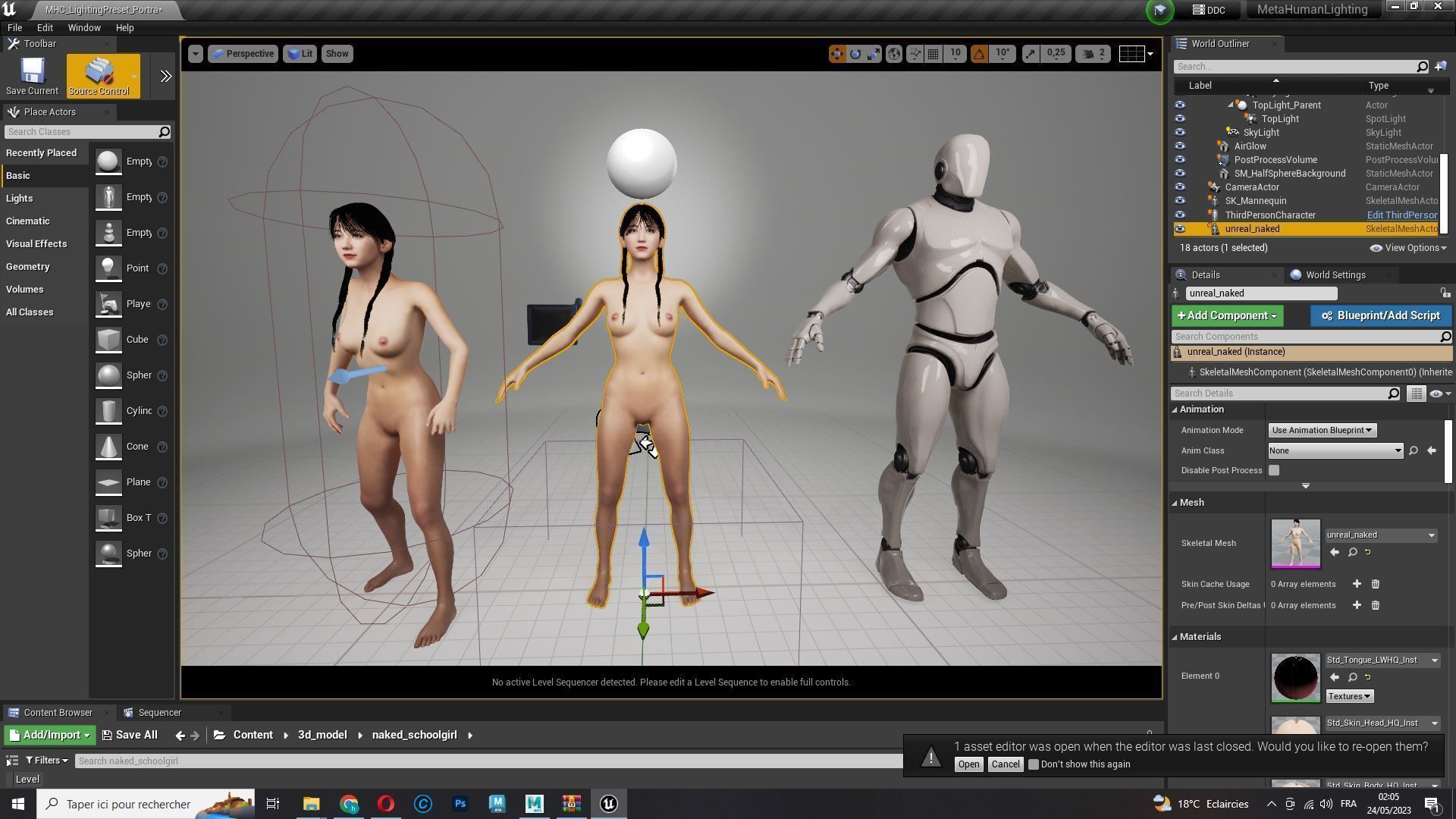 Sakura Kurohana Asian Woman Perfect Base Shape Low-poly 3D model_13