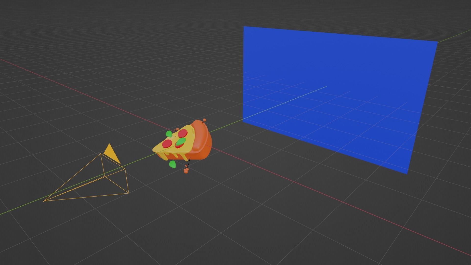 Cartoon Pizza Slice 3D Model - Stylized Low Poly Food Low-poly 3D model_13