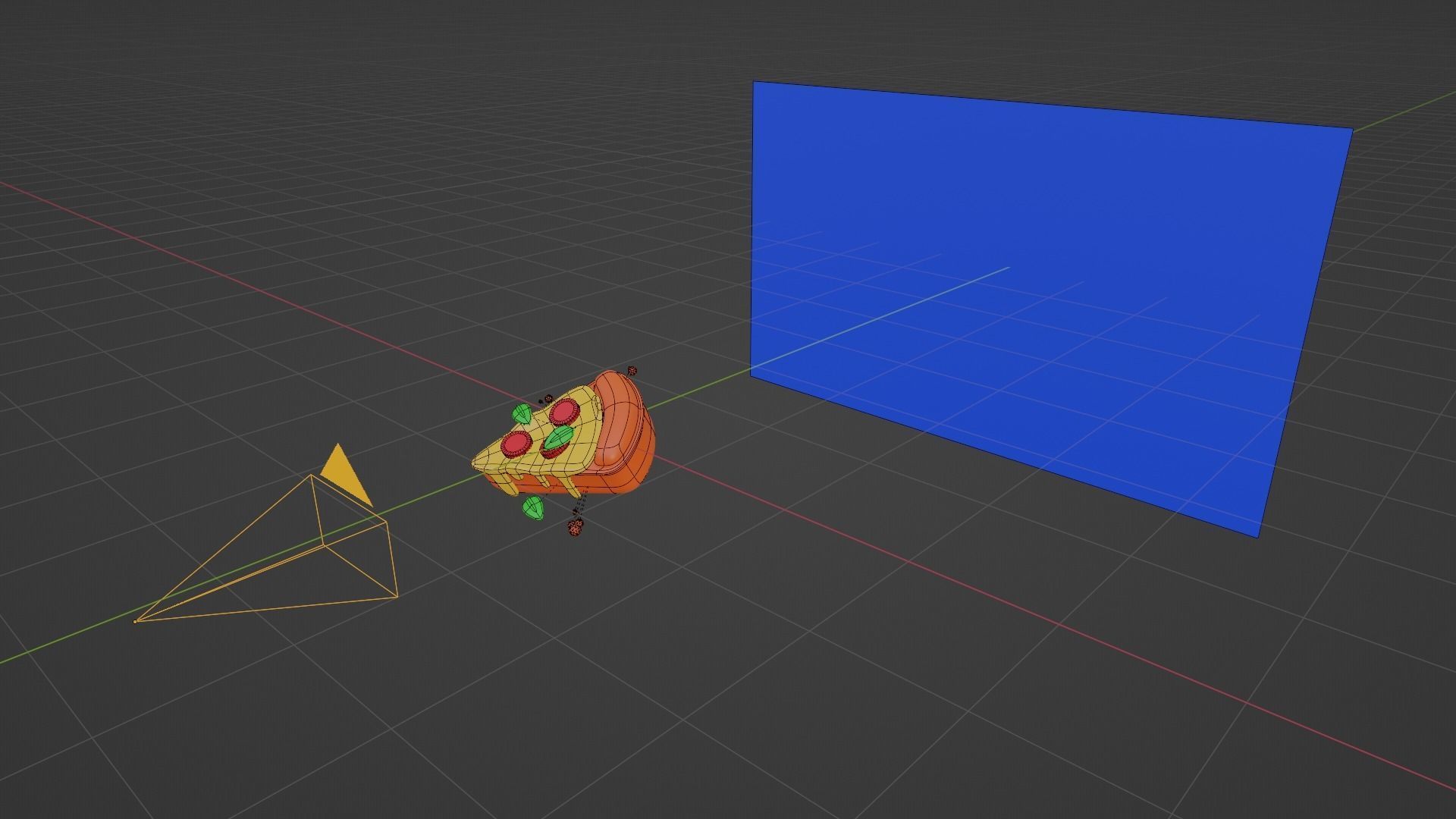 Cartoon Pizza Slice 3D Model - Stylized Low Poly Food Low-poly 3D model_12