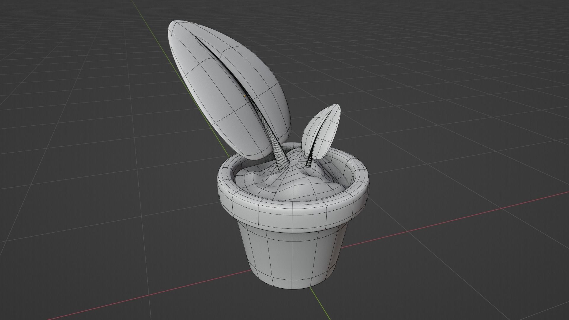 Cartoon Plant Sapling - Stylized Potted 3D Asset Model 3D model_7