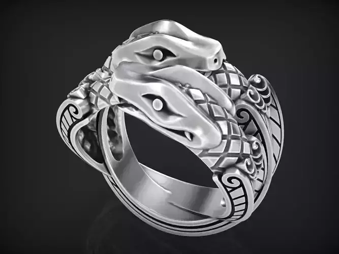 Couple snake ring 3D print model