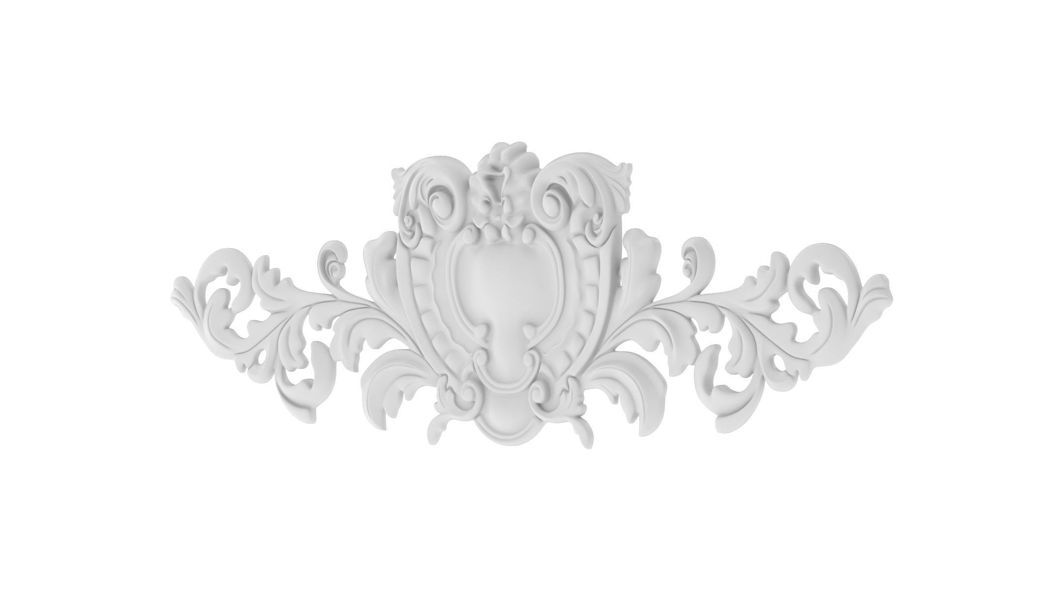 Cartouche Ornament 009 3D model_3