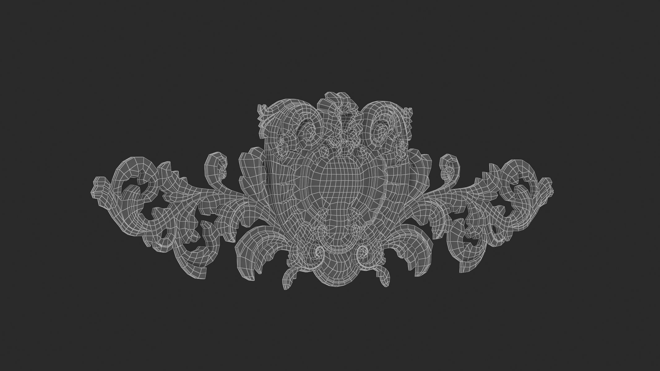 Cartouche Ornament 009 3D model_7