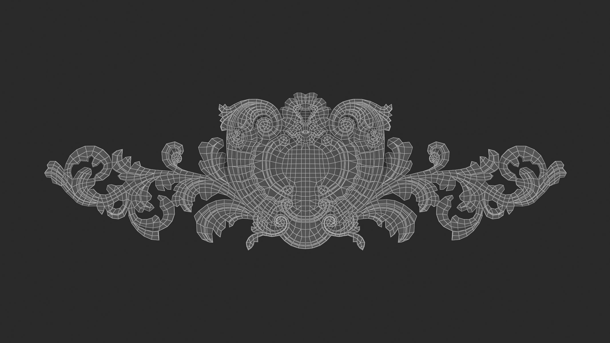Cartouche Ornament 009 3D model_6