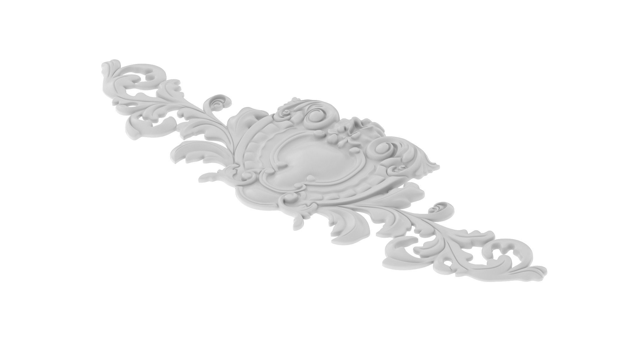 Cartouche Ornament 009 3D model_5