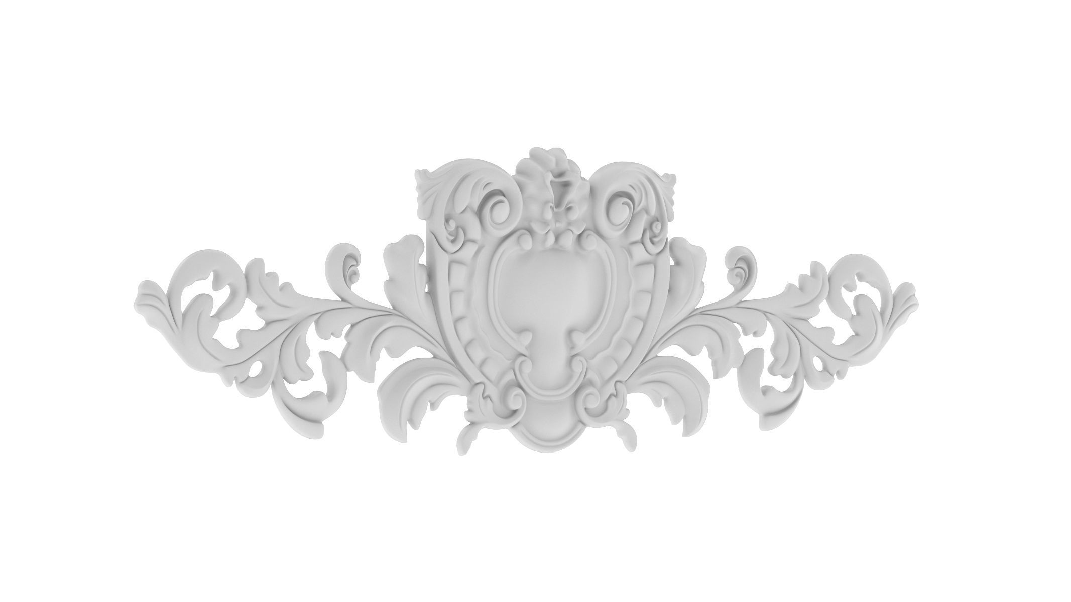 Cartouche Ornament 009 3D model_2