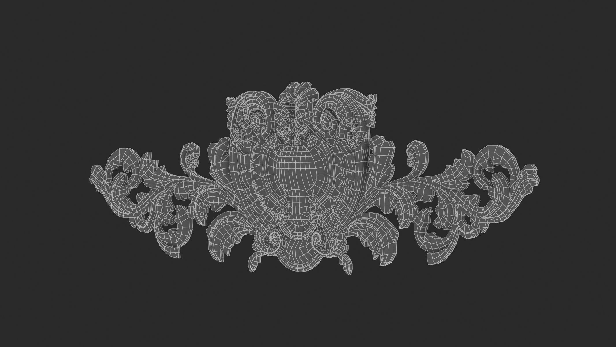 Cartouche Ornament 009 3D model_8