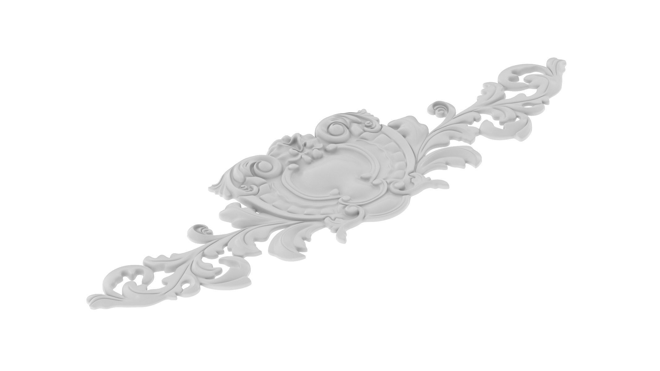 Cartouche Ornament 009 3D model_4