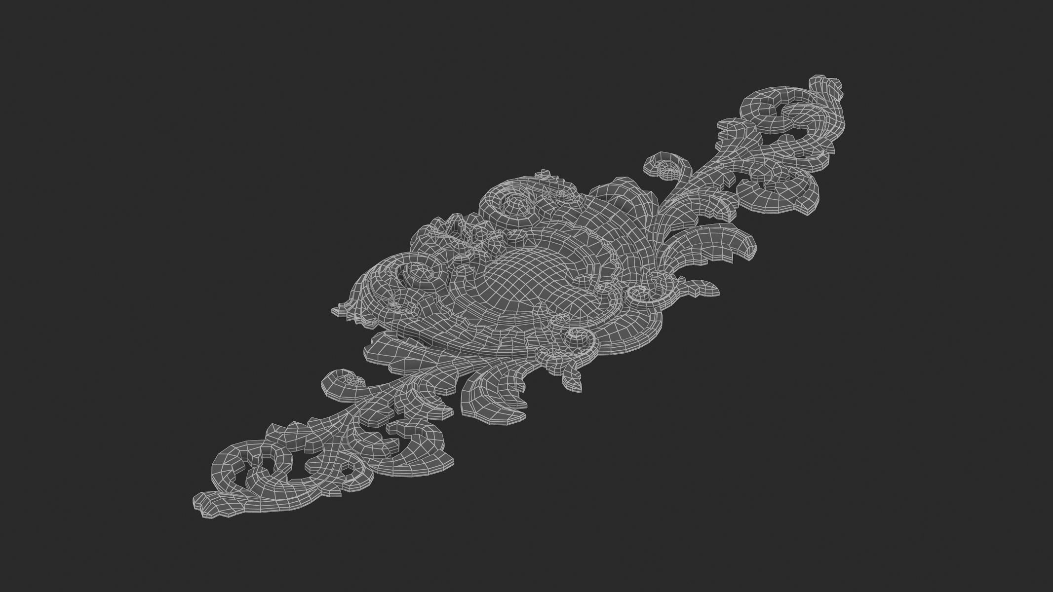 Cartouche Ornament 009 3D model_9