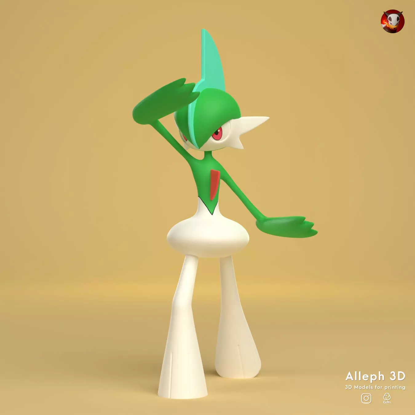 POKEMON GALLADE 3D print model_0