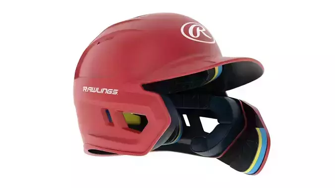 Rawlings Mach Adjust Senior Matte Baseball Batting Helmet 3D model