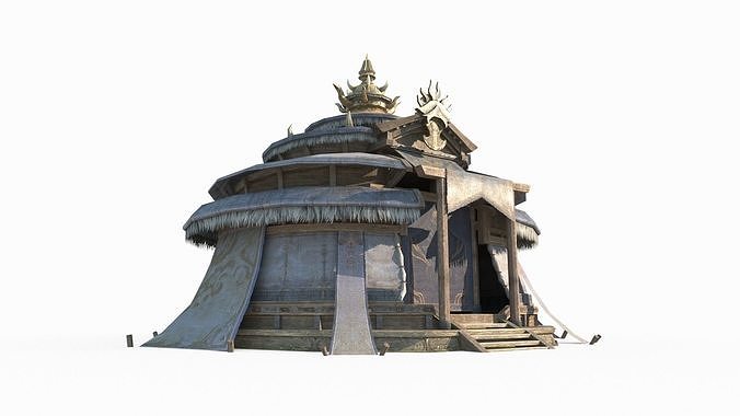 House yurts of nomad 3D model
