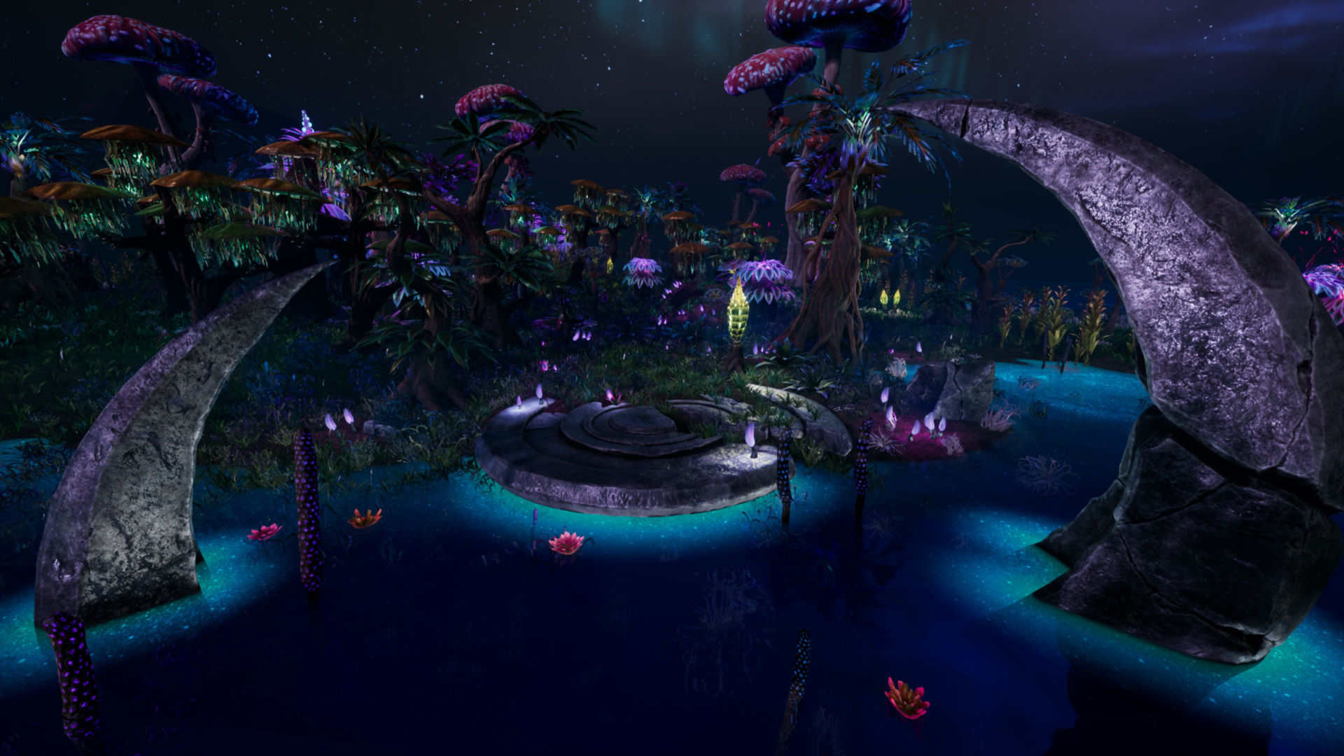 Tropical Alien Jungle - Fantasy Forest Environment - Unreal Low-poly 3D model_14