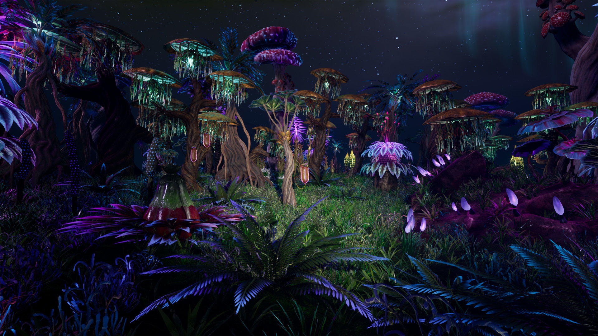 Tropical Alien Jungle - Fantasy Forest Environment - Unreal Low-poly 3D model_6