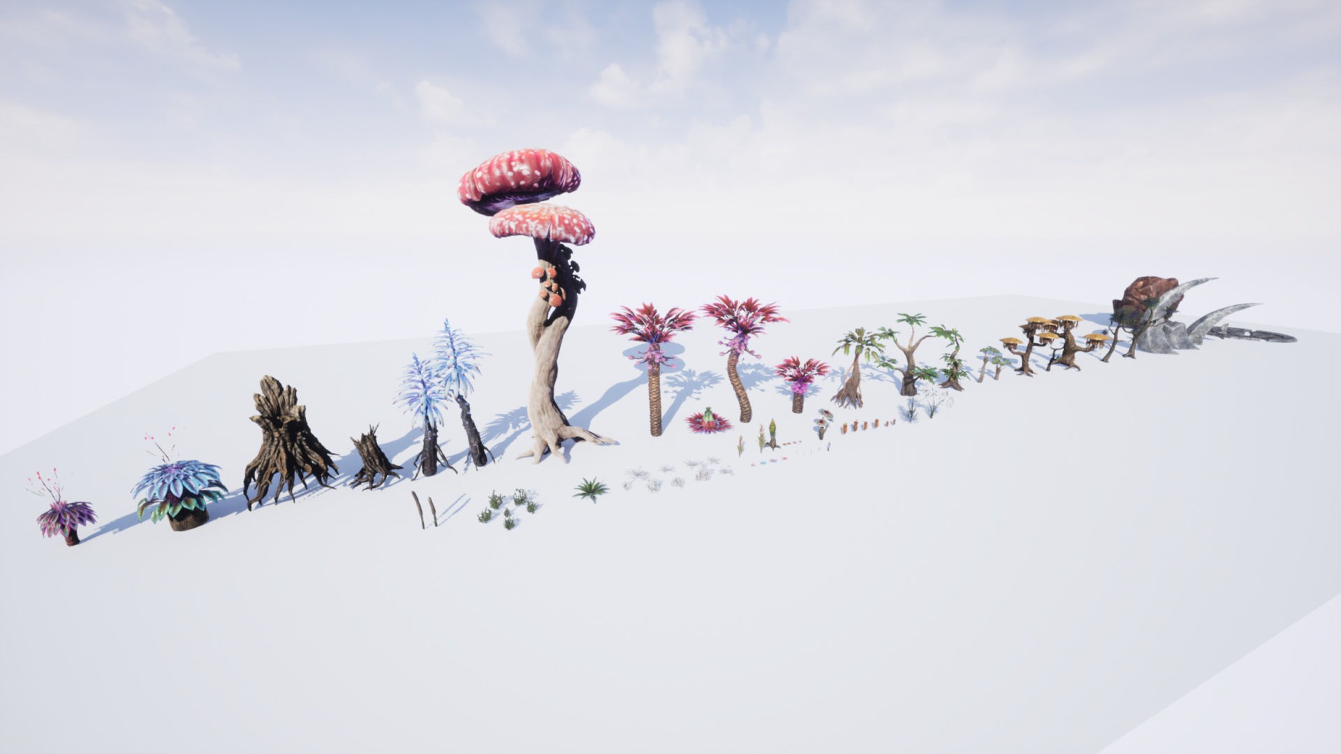 Tropical Alien Jungle - Fantasy Forest Environment - Unreal Low-poly 3D model_26