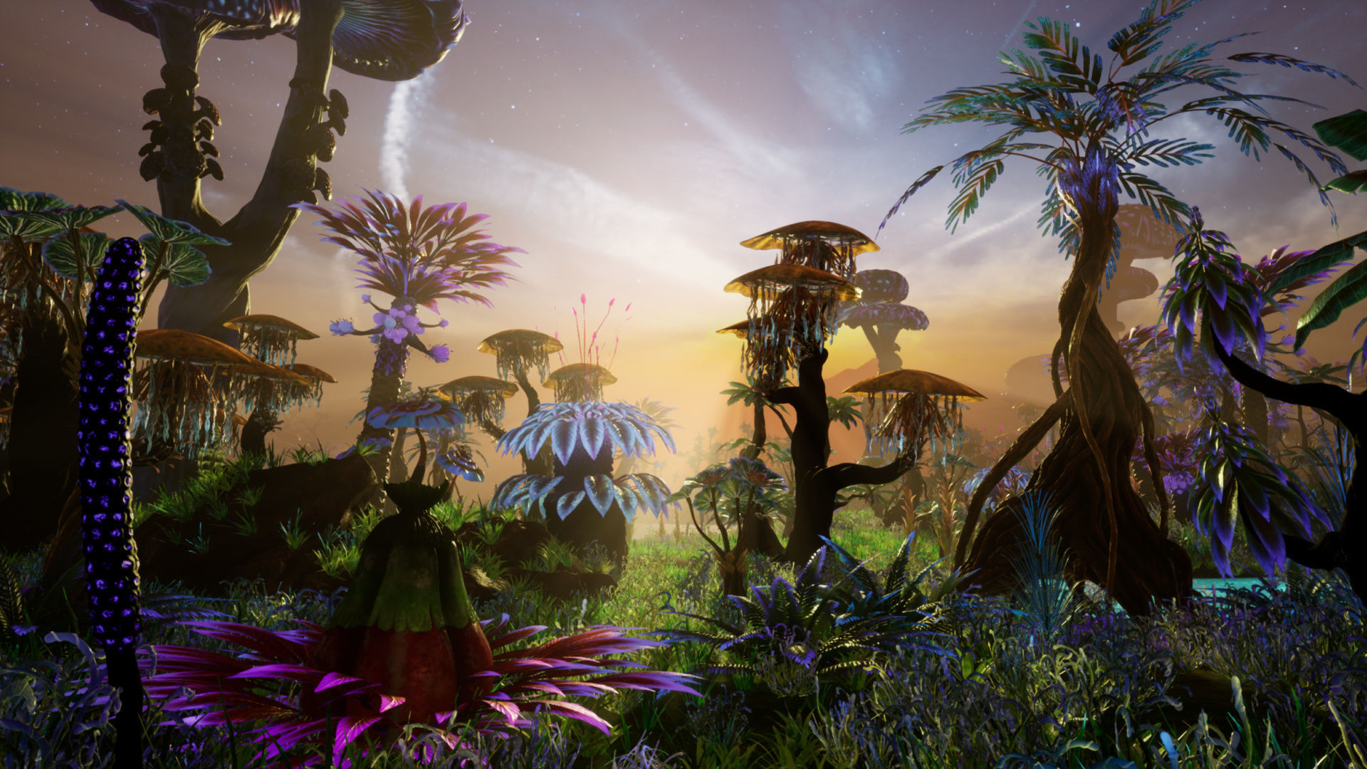 Tropical Alien Jungle - Fantasy Forest Environment - Unreal Low-poly 3D model_4