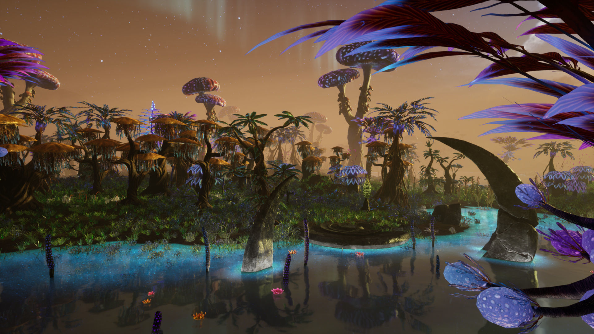 Tropical Alien Jungle - Fantasy Forest Environment - Unreal Low-poly 3D model_19