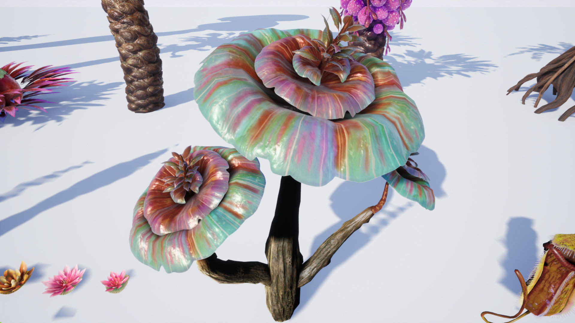 Tropical Alien Jungle - Fantasy Forest Environment - Unreal Low-poly 3D model_72
