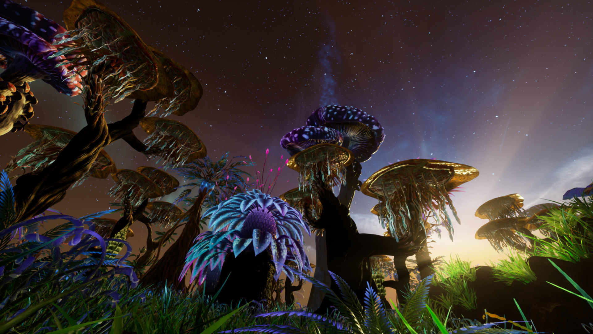 Tropical Alien Jungle - Fantasy Forest Environment - Unreal Low-poly 3D model_22