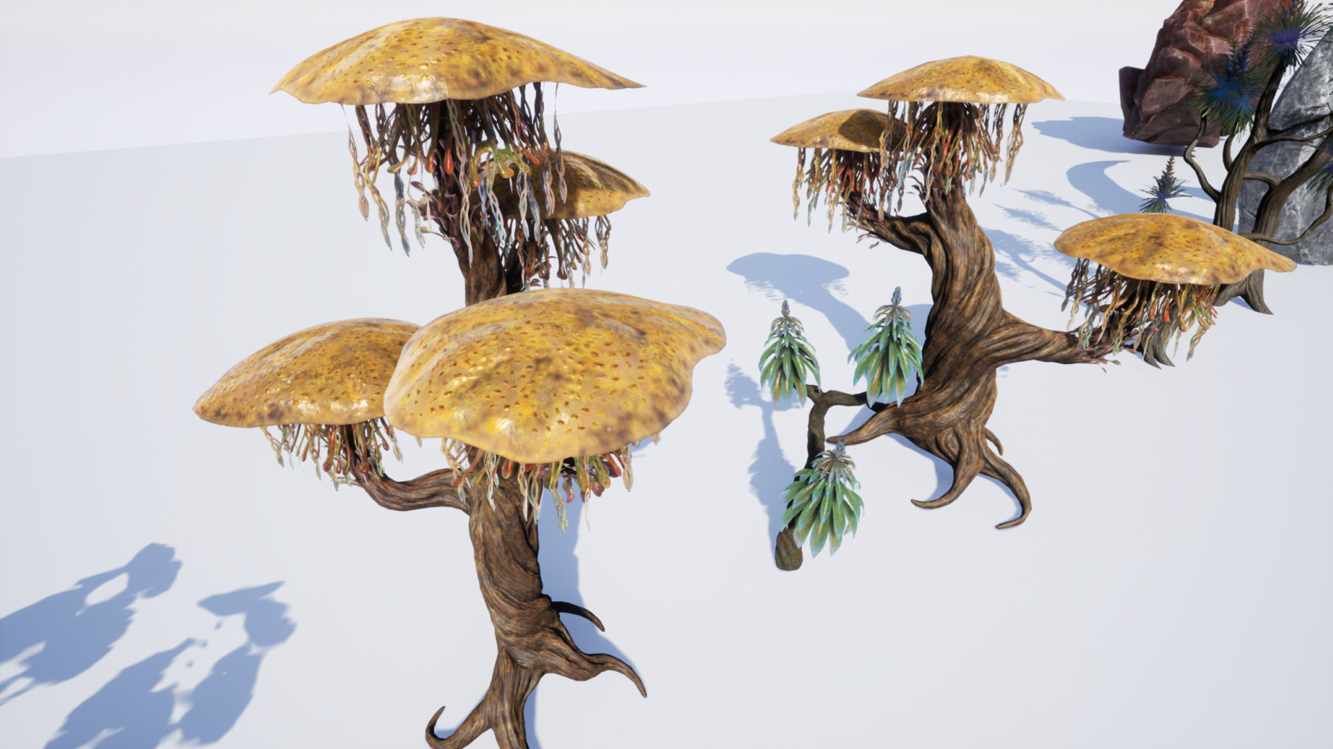 Tropical Alien Jungle - Fantasy Forest Environment - Unreal Low-poly 3D model_47