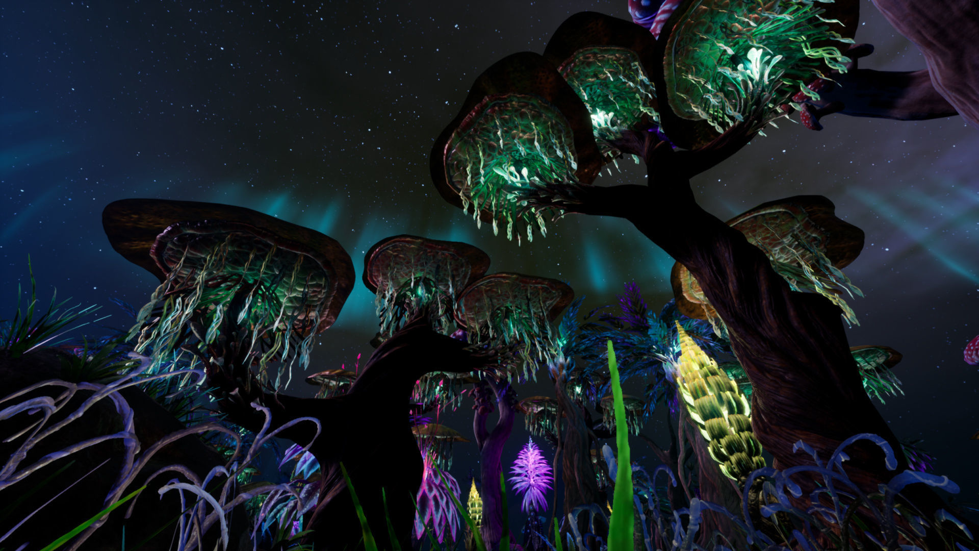 Tropical Alien Jungle - Fantasy Forest Environment - Unreal Low-poly 3D model_12