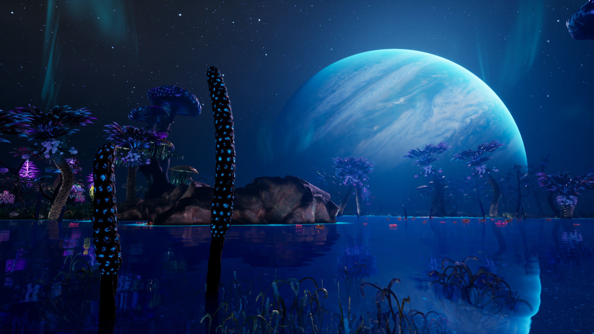 Tropical Alien Jungle - Fantasy Forest Environment - Unreal Low-poly 3D model_9