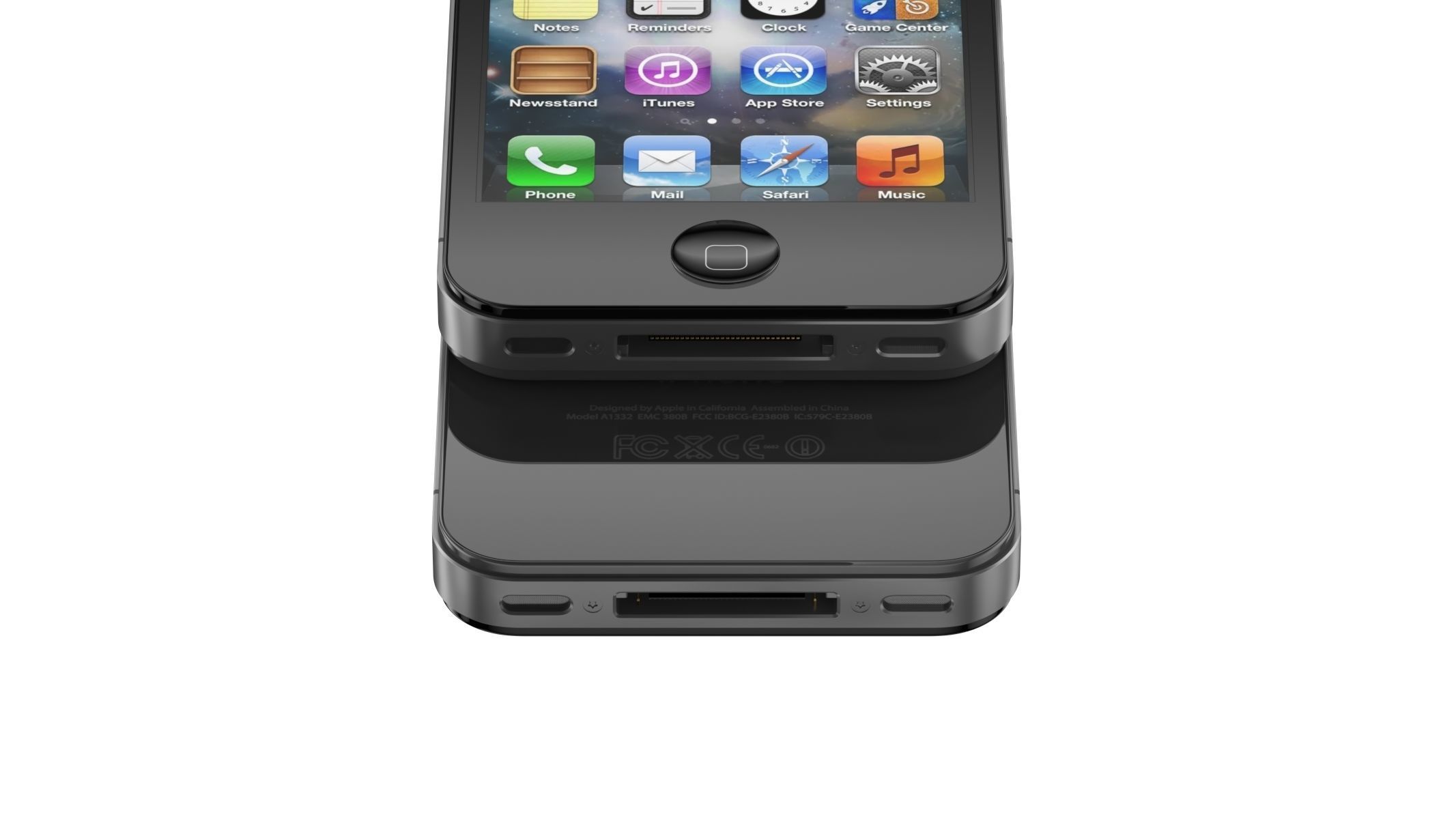 Apple iPhone 4S Black 3D model_9