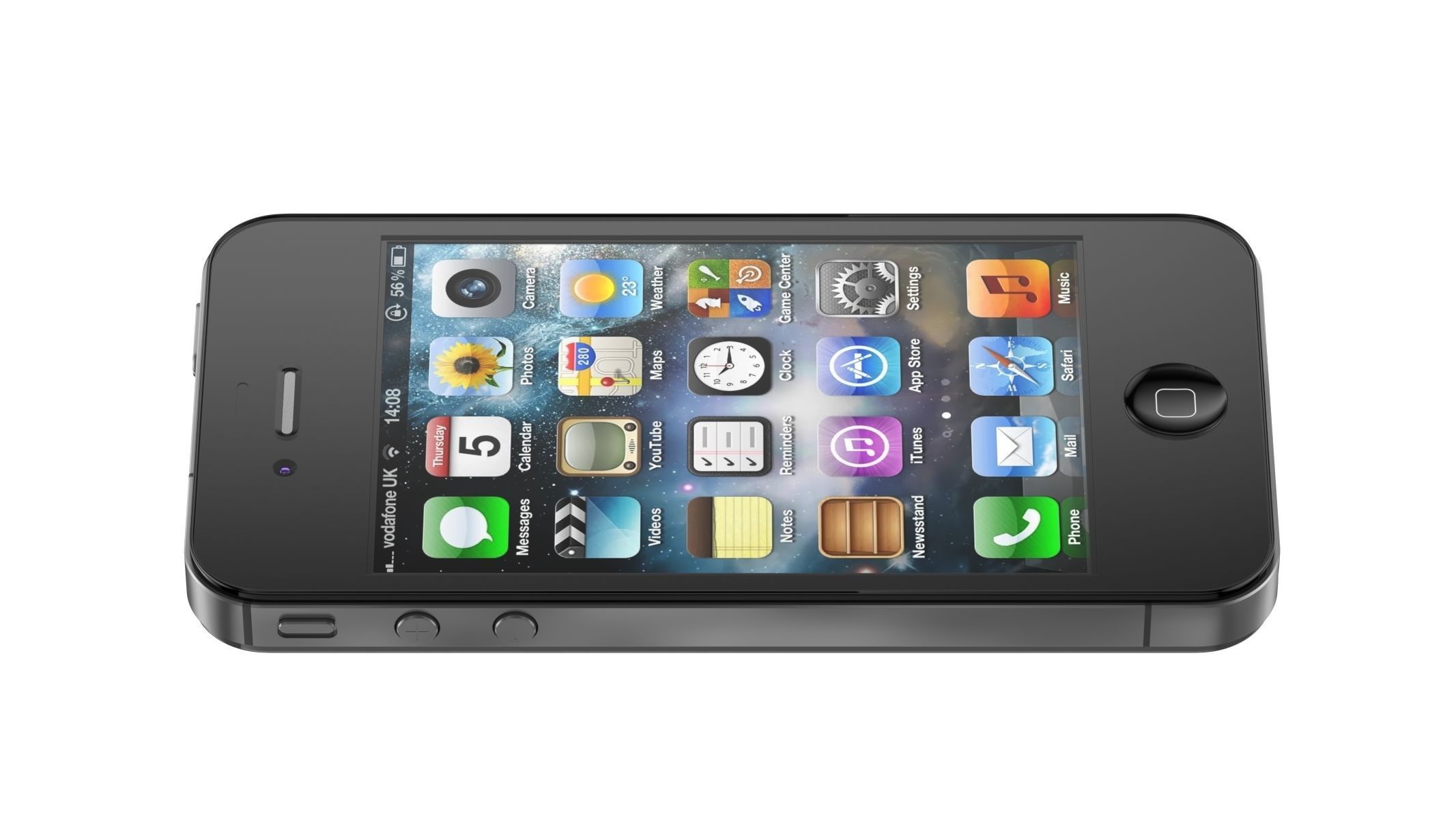 Apple iPhone 4S Black 3D model_3