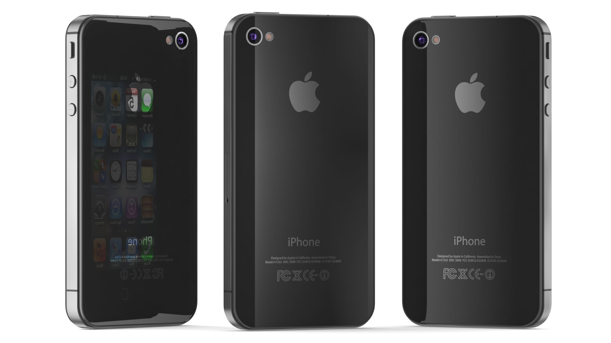 Apple iPhone 4S Black 3D model_8