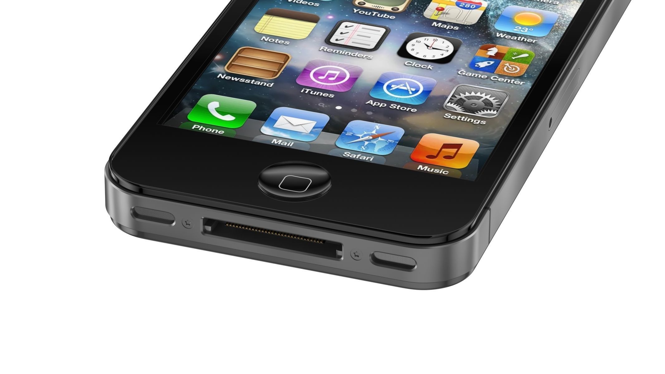 Apple iPhone 4S Black 3D model_5