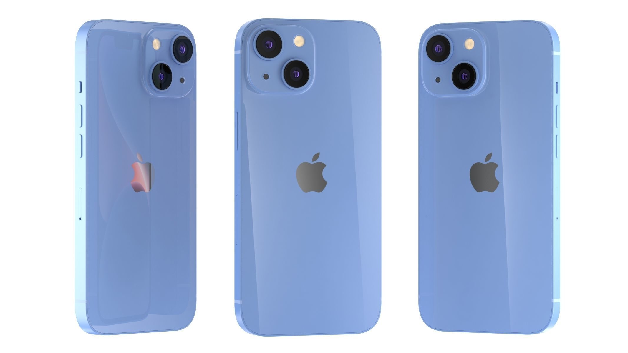 Apple iPhone 14 Blue 3D model_8