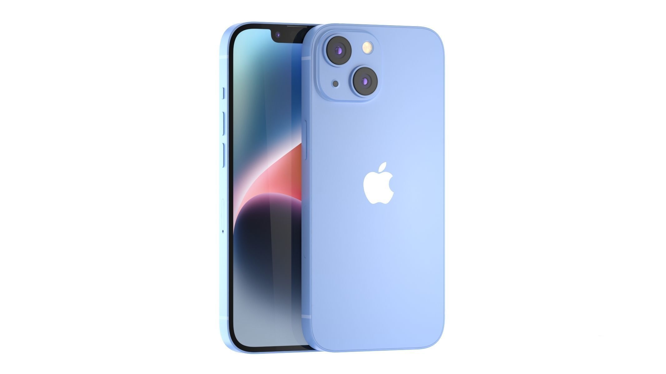 Apple iPhone 14 Blue 3D model_1