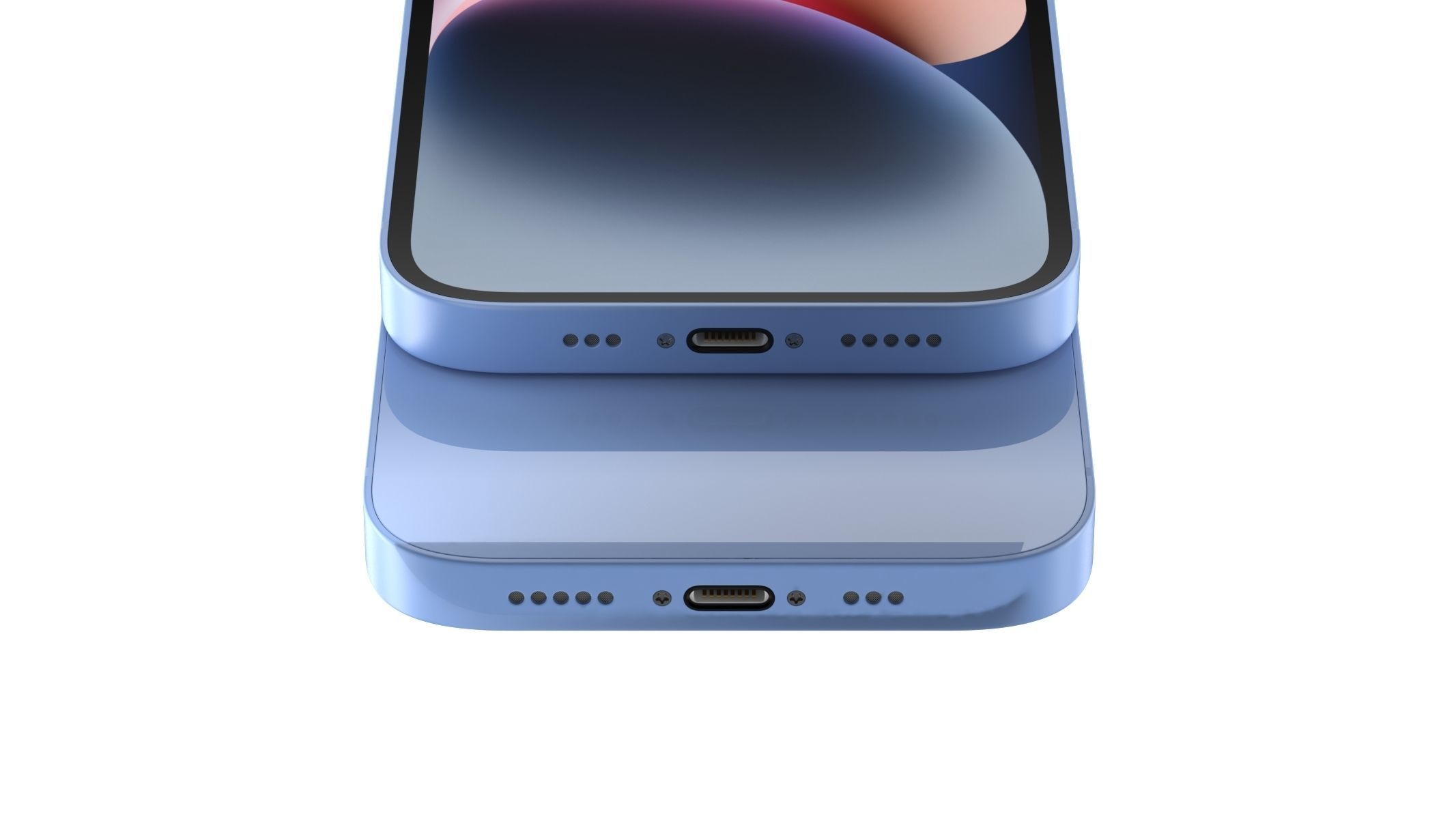 Apple iPhone 14 Blue 3D model_9