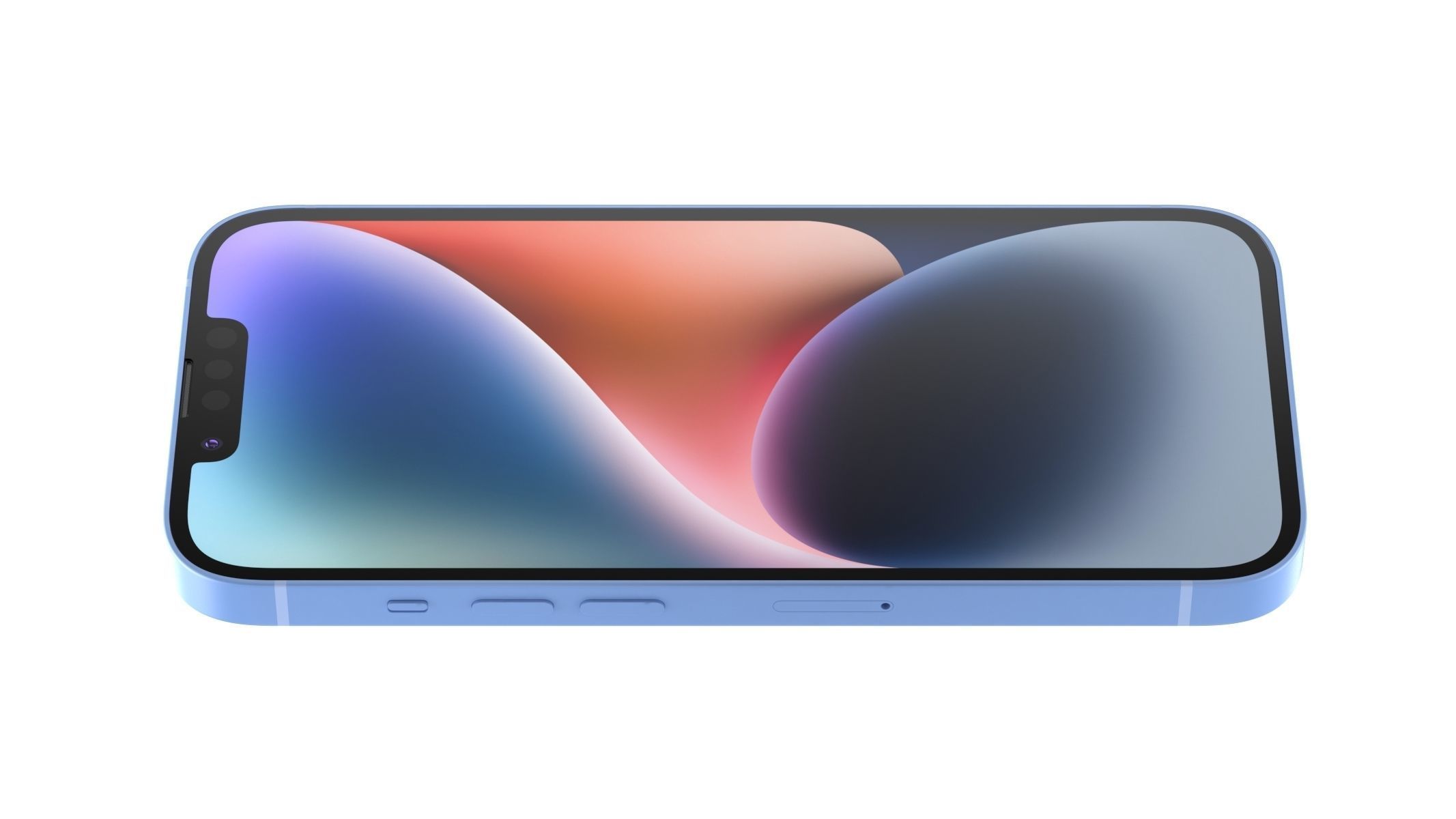 Apple iPhone 14 Blue 3D model_3