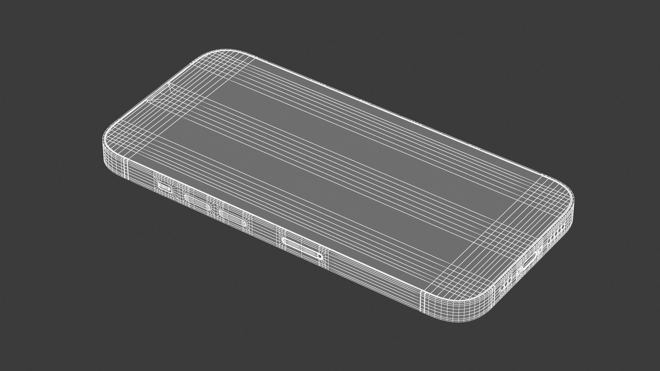 Apple iPhone 14 Blue 3D model_14