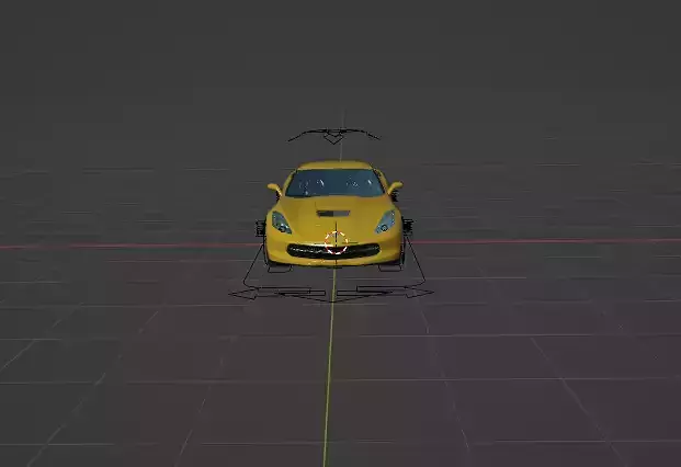 car rigged 3D model