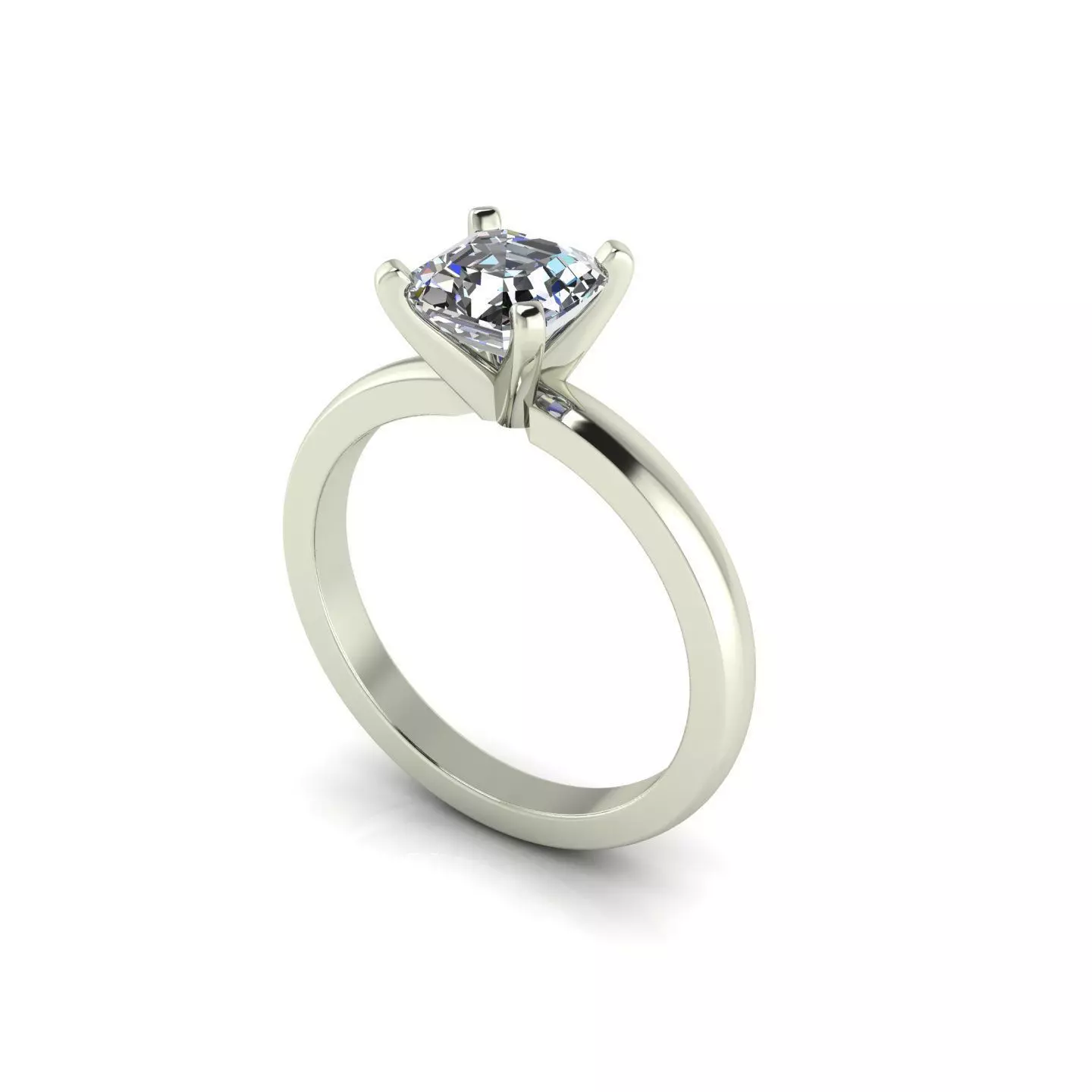 Solitaire Diamond Ring 3D print model_0