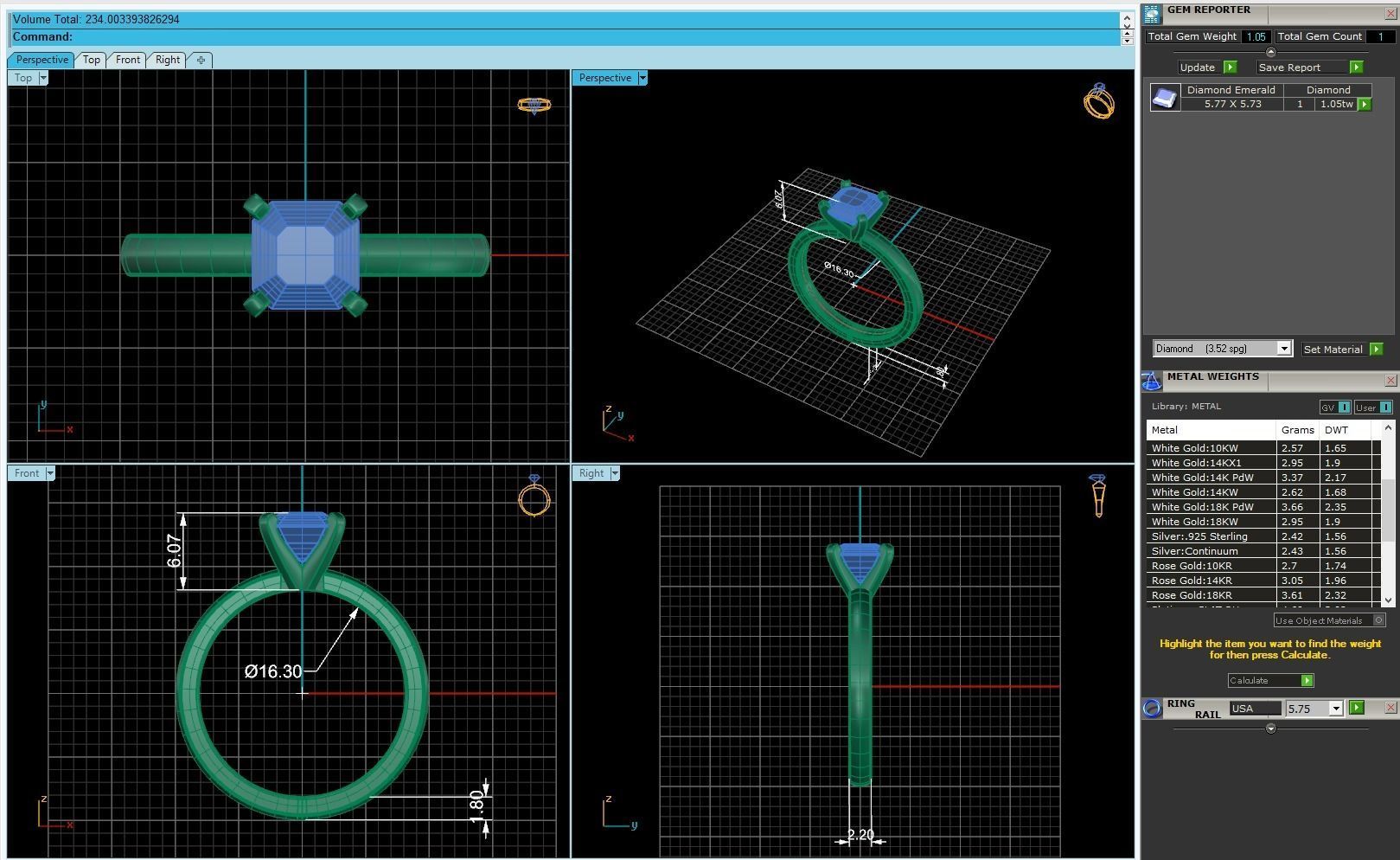 Solitaire Diamond Ring 3D print model_2