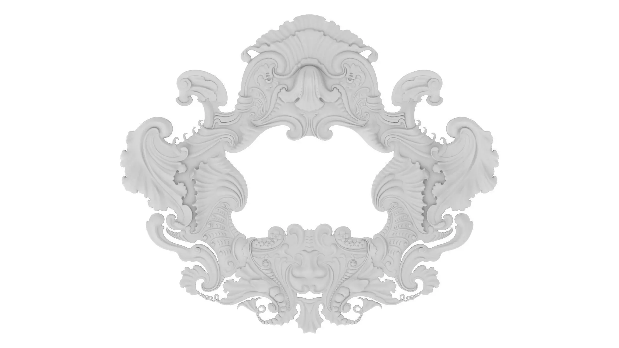 Cartouche Ornament 001 3D model_0