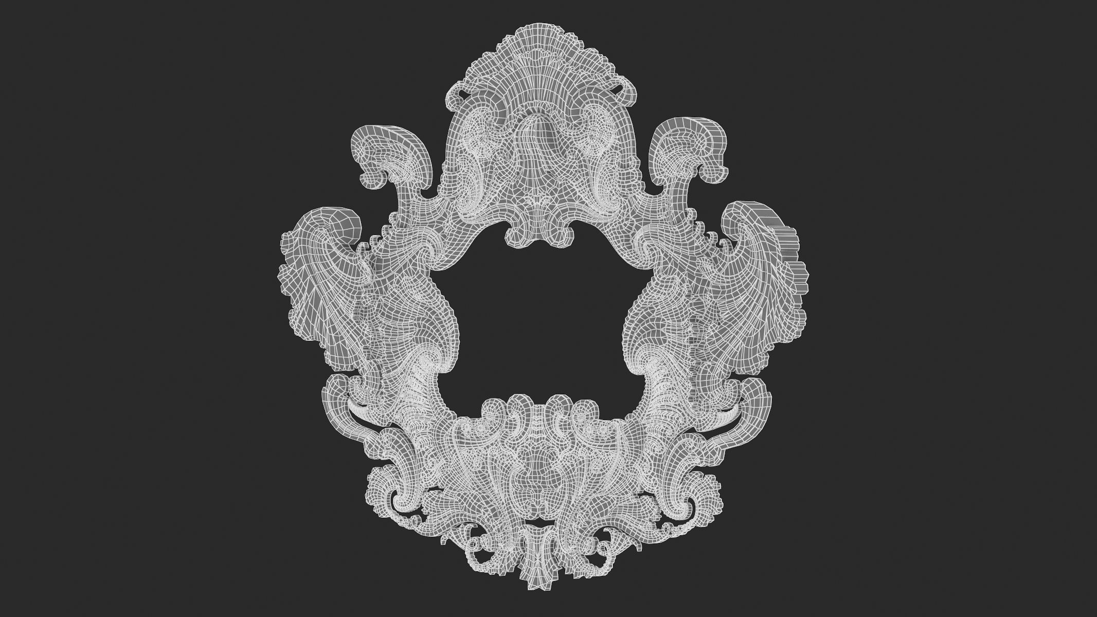 Cartouche Ornament 001 3D model_7