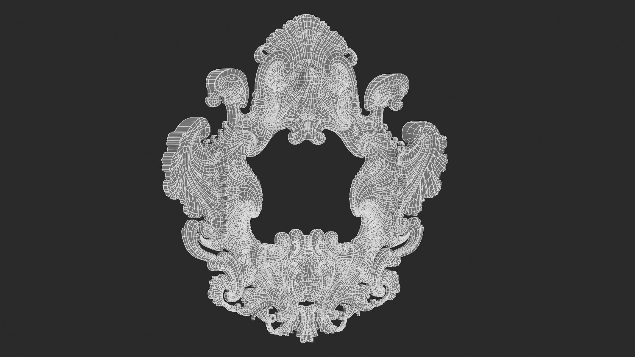 Cartouche Ornament 001 3D model_6